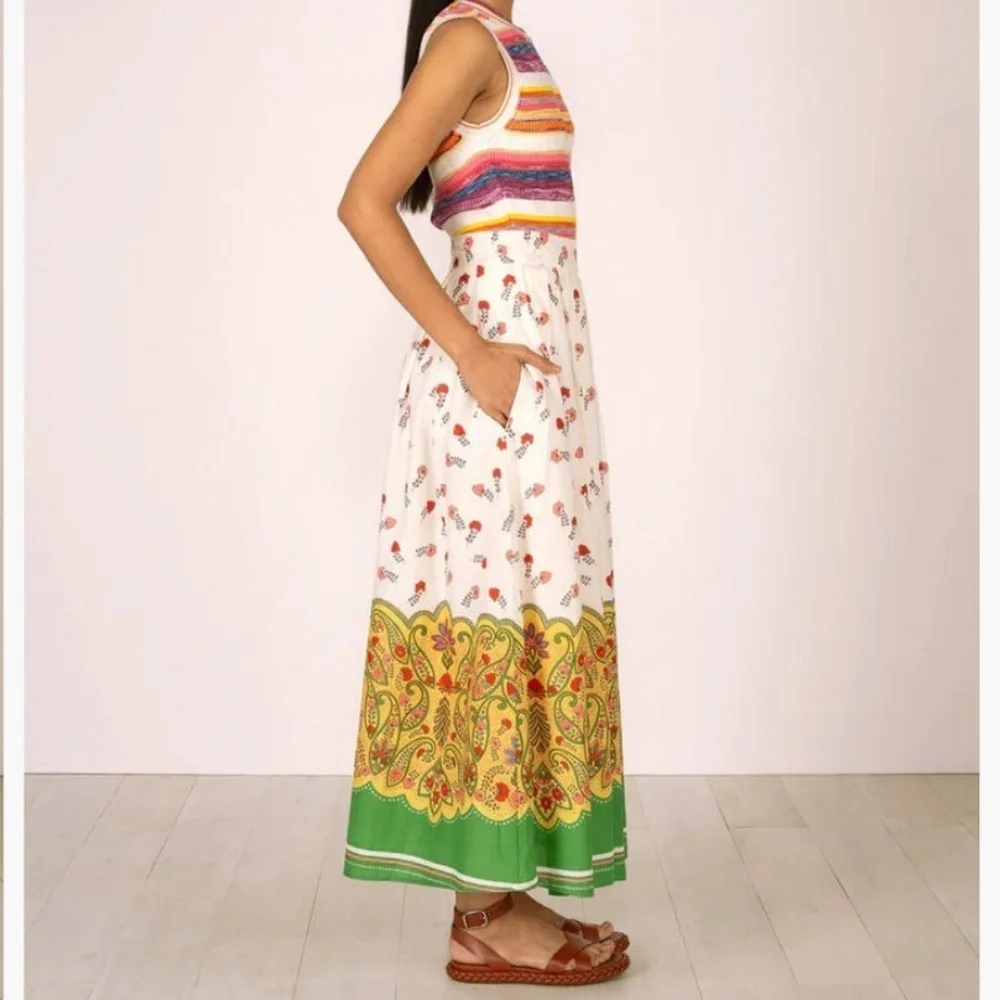 Banjanan Deena Designer Maxi Skirt in Paisley Ming Size XL